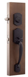 Copper Creek HZ2610XCK-BC Heritage Front Entrance Handleset in Black with Colonial Knob Interior