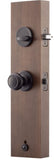 Copper Creek HZ2610XCK-BC Heritage Front Entrance Handleset in Black with Colonial Knob Interior