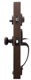 Copper Creek HZ2610XCK-BC Heritage Front Entrance Handleset in Black with Colonial Knob Interior