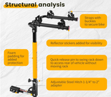 MaxxHaul 50025 Hitch Mount 2 Bike Rack For Cars, Trucks, SUV's, Minivans - 100 lb. Capacity