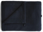 Mushie Knitted Baby Blanket | Organic Newborn Nursery Bedding | Material: 100% Organic Cotton | Breathable & Warm | Machine Washable (Textured Dots Dark...