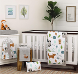 NOJO Dreamer Little Woodland Friends 8 Piece Nursery Crib Bedding Set