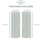 Exclusive Home Cabana Solid Indoor/Outdoor Light Filtering Hook-and-Loop Tab Top Curtain Panel Pair, 54"x84", Winter White