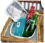 Picnic Basket for 2, Willow Hamper Set with Insulated Compartment, Handmade Large Wicker Picnic Basket Set with Utensils Cutlery - Perfect for Picnic, Camping, or Any Other Outdoor