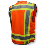 Radians SV55 Class 2 Heavy Woven Two Tone Engineer Vest with Padded Neck to Support Extra Weight in Cargo Pockets