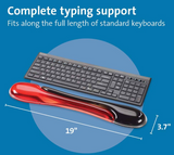 Kensington Gel Keyboard Wrist Rest - Red/Black (K62398AM)