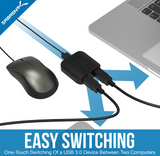 Sabrent USB 3.0 Sharing Switch for Multiple Computers and Peripherals LED Device Indicators (USB-SW30)