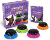 Hunger for Words Talking Pet Starter Set, Recordable Buttons for Dogs, Talking Dog Buttons, Teach Your Dog to Talk, Multicolor,4 Count (Pack of 1)/