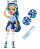 Rainbow Cheer Skyler Bradshaw Blue Cheerleader Fashion Doll with Pom Poms, Great for Kids 6-12 Years