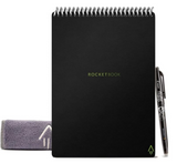 Rocketbook Smart Reusable Notebook, Flip Executive Size Spiral Notebook, Scarlet Sky, (6" x 8.8")