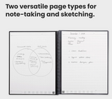 Rocketbook Planner & Notebook, Fusion : Reusable Smart Planner & Notebook | Improve Productivity with Digitally Connected Notebook Planner | Dotted, 8.5" x 11", 42 Pg, Terrestrial Green