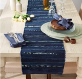 DII Everyday Machine Washable Chindi Rag Table Runner, Nautical Blue, 14 X 72", CAMZ36012