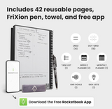 Rocketbook Fusion Smart Reusable Notebook - Calendar, To-Do Lists, and Note Template Pages with 1 Pilot Frixion Pen and 1 Microfiber Cloth Included