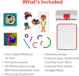 Osmo-Little Genius Starter Kit for iPad + Early Math Adventure-6 Educational Learning Games Ages 3-5-Counting, Shapes,Phonics & Creativity