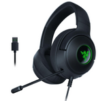 Razer Kraken V3 X Wired USB Gaming Headset: Lightweight Build - Triforce 40mm Drivers - HyperClear Cardioid Mic - 7.1 Surround Sound - Chroma RGB Lighting - Black