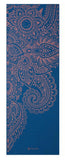 Gaiam Reversible Yoga Mat 68inX24inX6mm Blue Scalloped Ink