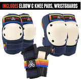 Triple Eight Saver Series Adult/Child Pad Set with Kneesavers, Elbowsavers, and Wrist Savers, for Skate, Bike, and Roller, Small, Pacific Beach Brand: Triple Eight