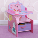 Peppa Pig Chair Desk with Storage Bin