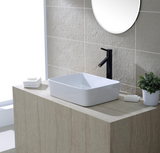 Kraus KCV-121-ORB White Rectangular Ceramic Bathroom Sink with Pop Up Drain