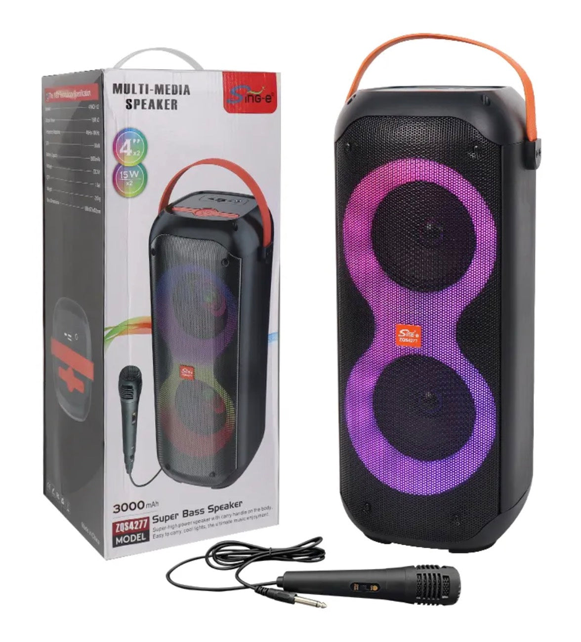 SING E ZQS4277 Portable Dual 4Inch Multi Media Speaker Main image