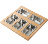 Kraus KSC-1005BB Kore Bamboo Serving Bowl Workstation Sink, 5 Rectangle