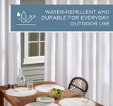 Exclusive Home Cabana Solid Indoor/Outdoor Light Filtering Grommet Top Curtain Panel, 54"x84", Winter White, Set of 2