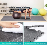 Yes4All Interlocking Exercise Foam Mats with Border – Interlocking Floor Mats for Gym Equipment – Eva Interlocking Floor Tiles