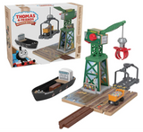 Thomas & Friends Fisher-Price Wooden Railway Brendam Docks Wood playset for Kids 3 Years and up, Multicolor (HBJ83)