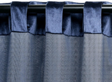 Exclusive Home Velvet Heavyweight Light Filtering Hidden Tab Top Curtain Panel Pair, 52"x96", Navy