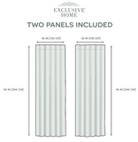 Exclusive Home Velvet Heavyweight Light Filtering Hidden Tab Top Curtain Panel Pair, 52"x96", Navy