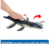 Jurassic World Dominion Dinosaur Figure Gigantic Trackers Stegosaurus with Attack Motion & Tracking Gear, Toy Gift with Physical & Digital Play