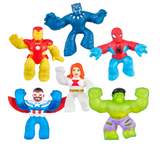 Marvel Goo Jit Zu Heroes 6 Pack | Squishy 4.5 Inch Action Figures | Spider-Man, Hulk, Captain America and More