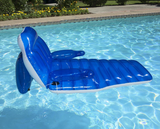 Poolmaster 85687 Adjustable Chaise Swimming Pool Float Lounge,blue