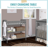 Dream On Me Emily Changing Table in Grey, 36.5x20x39 Inch (Pack of 1)