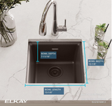 Elkay ELG1616MC0 Quartz Classic SINK, Mocha