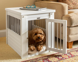 New Age Pet ecoFLEX Pet Crate/End Table, Small, Antique White