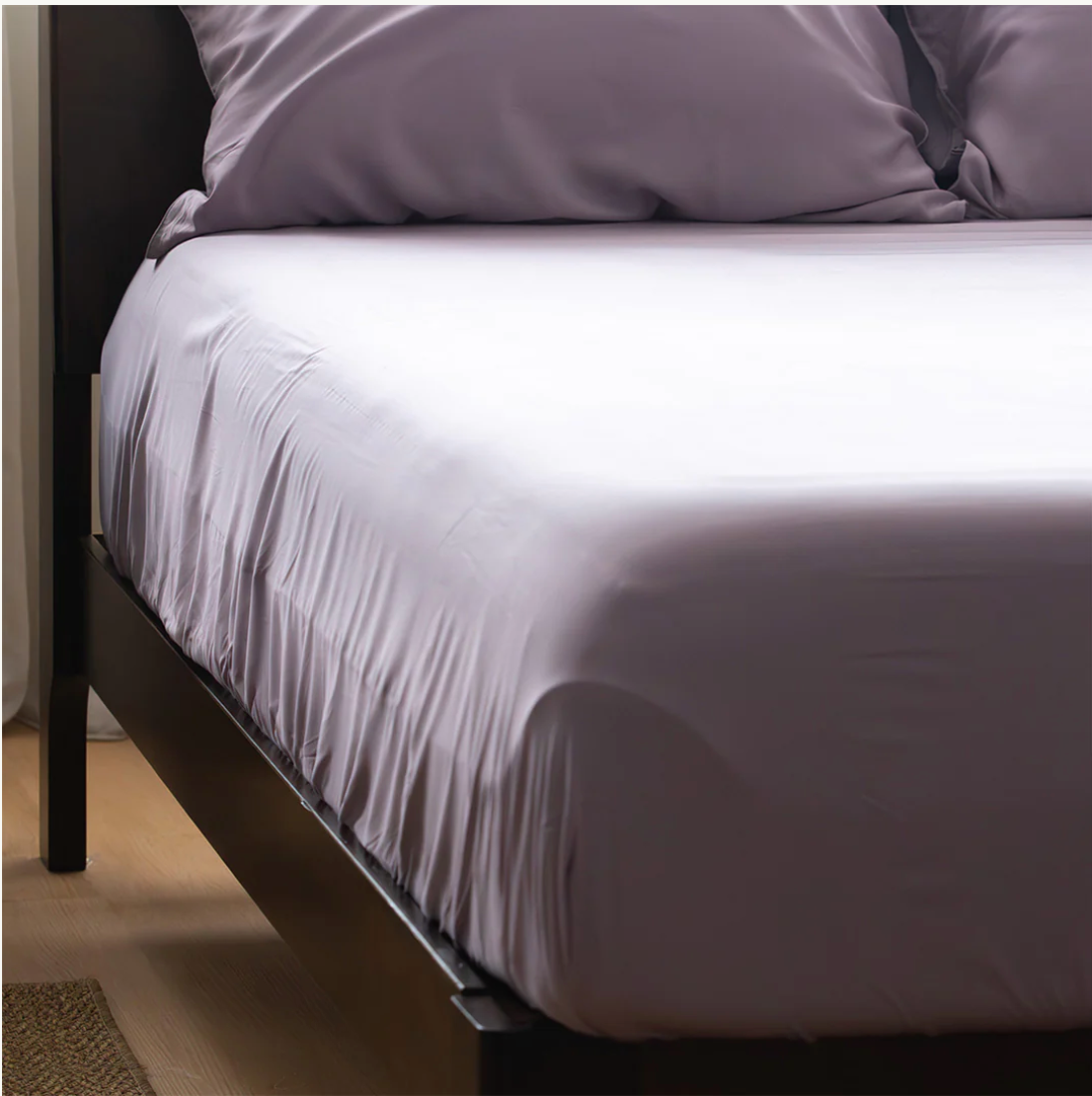 Weavve Home Lyocell Fitted Sheet Super Single Size Lilac Mauve Main image