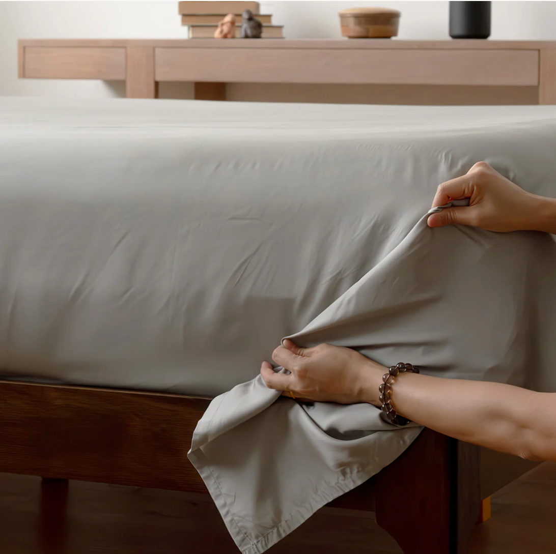 Weavve Home Lyocell Flat Sheet King Size Mist Grey Main image