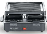 Severin RG 2370 Raclette Grill Small Mini Size Smokeless Odourless with 4 Non-stick Pans