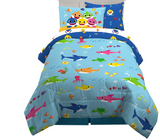 Franco Kids Bedding Super Soft Comforter and Sheet Set with Sham, 5 Piece Twin Size, Baby Shark