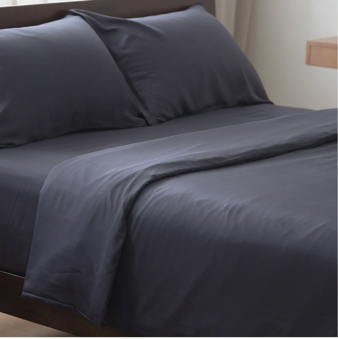 Weavve Home Lyocell Duvet Cover Super King Size Midnight Blue Main image