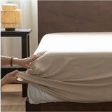 Weavve Home Tencel Signature Fitted Sheet Set Super Single Size Sand Taupe