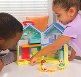 CoComelon Deluxe Family House Playset with Music and Sounds - Includes JJ, Family, Friends, Shark Potty, Crib, Sofa, Chair, High Chair, Dining Room Table, Fridge, Activity Sheet