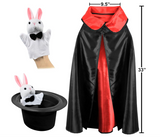 Click N' Play Magician Pretend Play Dress Up Set with Accessories, Hat & Rabbit Magic Tricks