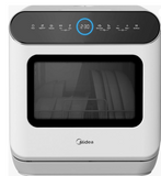 Midea MDWS-2703 Mini Plus Home Kitchen Portable Countertop Dishwasher, 6L, White