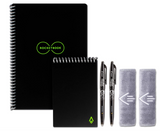 Rocketbook Everlast Executive and Mini Wirebound Notebook with 2 Pilot FriXion pens and 2 microfiber cloths, Infinity Black