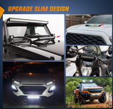 Nilight 11" 2PCS 11Inch 50W Super Slim Flood Bar Driving Fog Single Row Off Road led Lights-2 Style Mounting Brackets