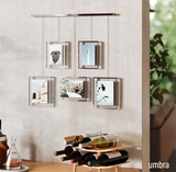 Umbra Exhibit Picture Frame Gallery Set Adjustable Collage Display for 5 Photos, Prints, Artwork & More (Holds Two 4 x 6 inch and Three 5 x 7 inch Images), normal, Chrome