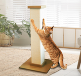 SmartCat Ultimate Scratching Post – Beige, Large 32 Inch Tower - Sisal Fiber, Simple Design - For All Cats