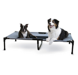 K&H Pet Products Cot Bed for Large Dogs - Elevated Outdoor, Raised Hammock Cooling Bed - Washable, Portable - Heavy Duty Durable Metal Frame, X-Large, Gray/Black Mesh